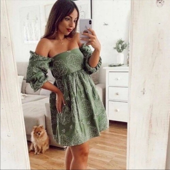 🔥 SOLD Zara embroidered puffed sleeve dress - Picture 16 of 16